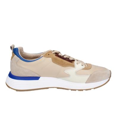 scarpe uomo MOMA sneakers beige pelle blu 4AS401-CRP BC260 Prezzo Ridotto