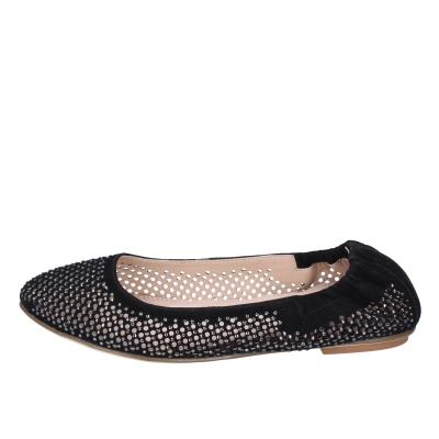 scarpe donna CAFè NOIR ballerine nero camoscio strass MEL501 BF398 Convenienza