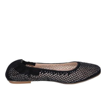 scarpe donna CAFè NOIR ballerine nero camoscio strass MEL501 BF398 Convenienza