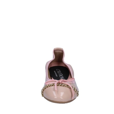 scarpe donna CROWN ballerine rosa vernice BZ941 Sconto