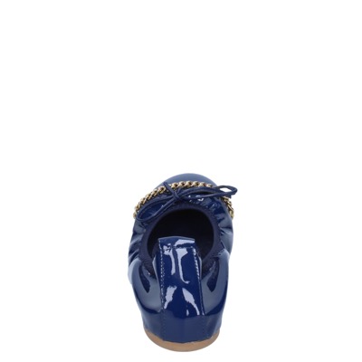 scarpe donna CROWN ballerine blu vernice BZ948 Saldi