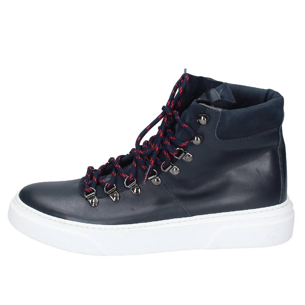 scarpe uomo STOKTON stivaletti blu pelle EY845 I Più Venduti