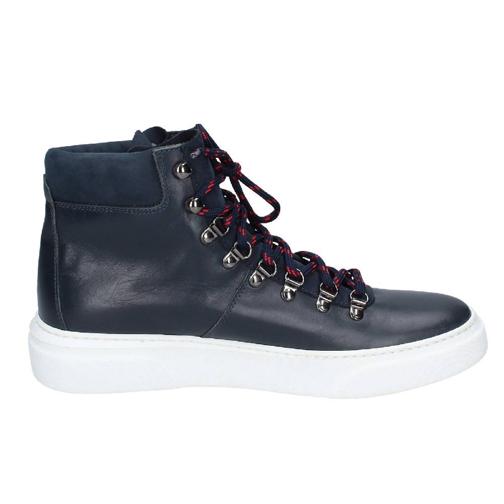 scarpe uomo STOKTON stivaletti blu pelle EY845 I Più Venduti