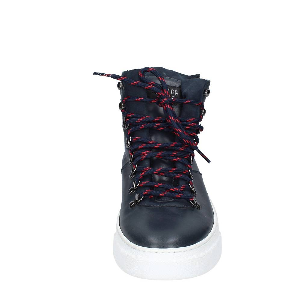 scarpe uomo STOKTON stivaletti blu pelle EY845 I Più Venduti