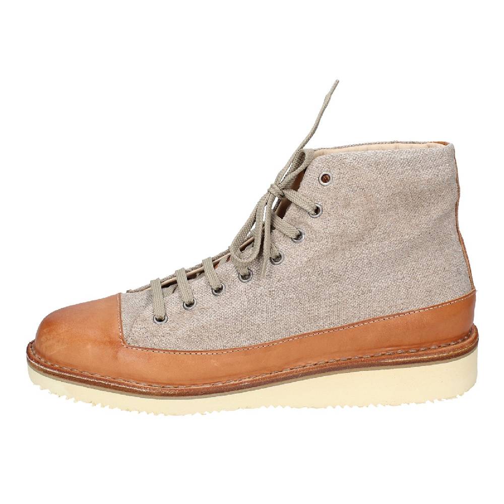 scarpe uomo ASTORFLEX stivaletti beige tessuto marrone pelle EY705 Vendite Flash