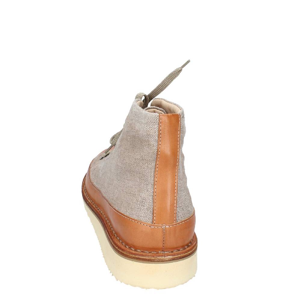 scarpe uomo ASTORFLEX stivaletti beige tessuto marrone pelle EY705 Vendite Flash