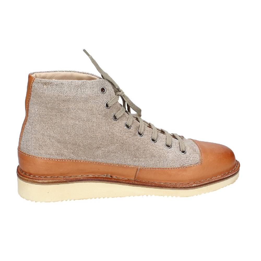 scarpe uomo ASTORFLEX stivaletti beige tessuto marrone pelle EY705 Vendite Flash
