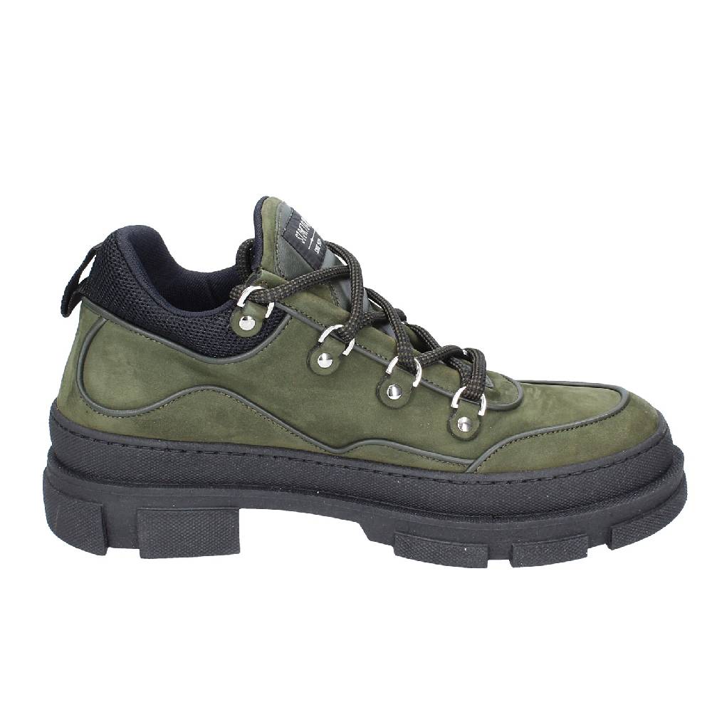 scarpe uomo STOKTON stivaletti verde pelle nabuk EY848 In Saldo