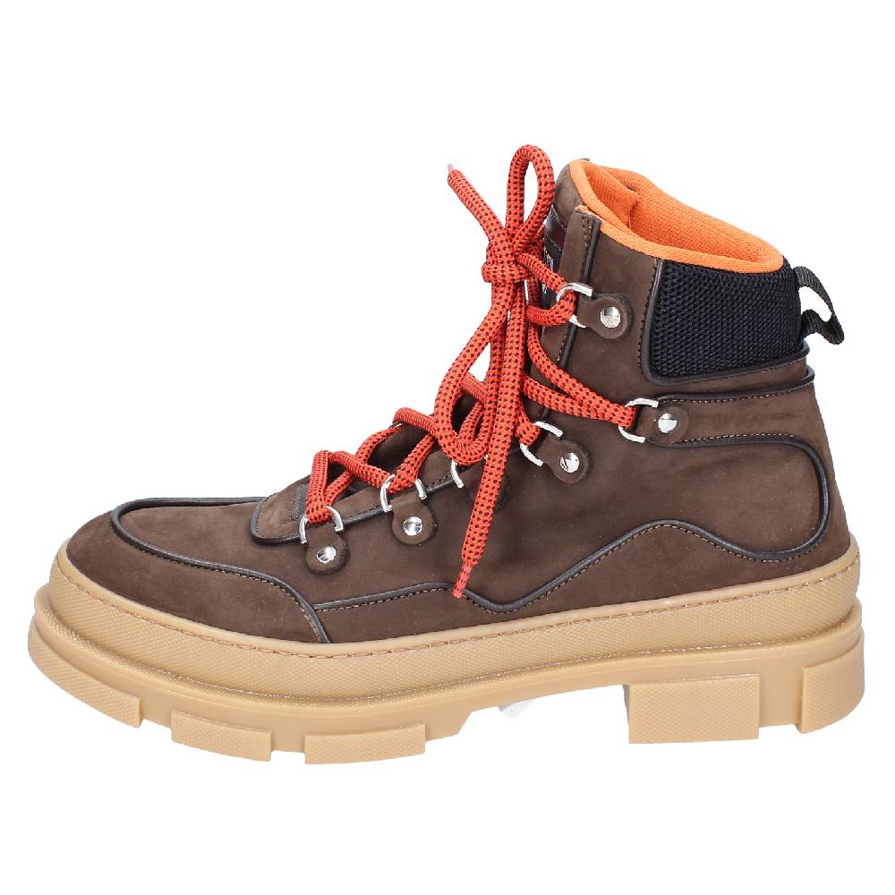 scarpe uomo STOKTON stivaletti marrone pelle nabuk EY849 Nuova