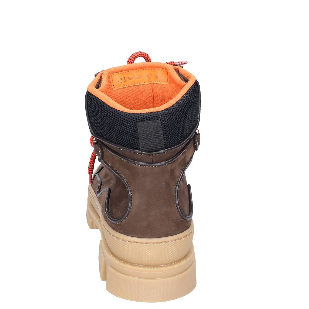 scarpe uomo STOKTON stivaletti marrone pelle nabuk EY849 Nuova