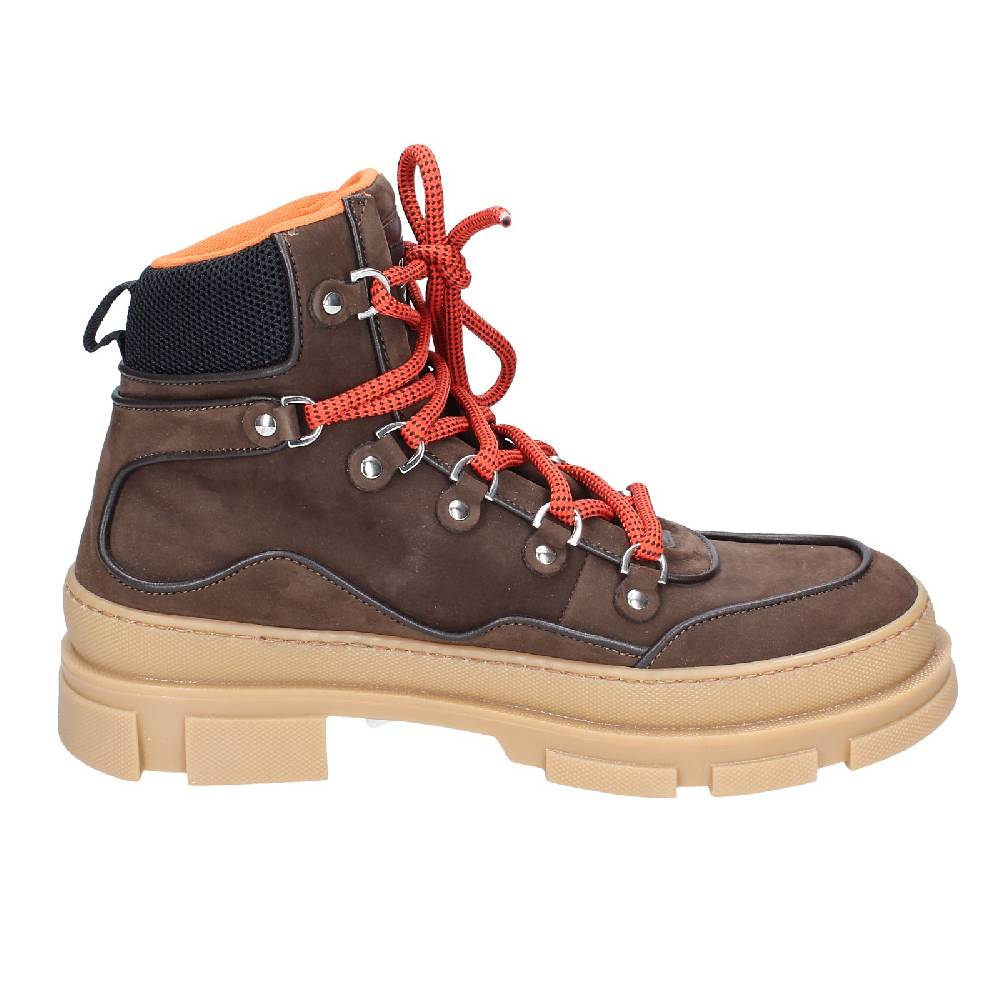 scarpe uomo STOKTON stivaletti marrone pelle nabuk EY849 Nuova