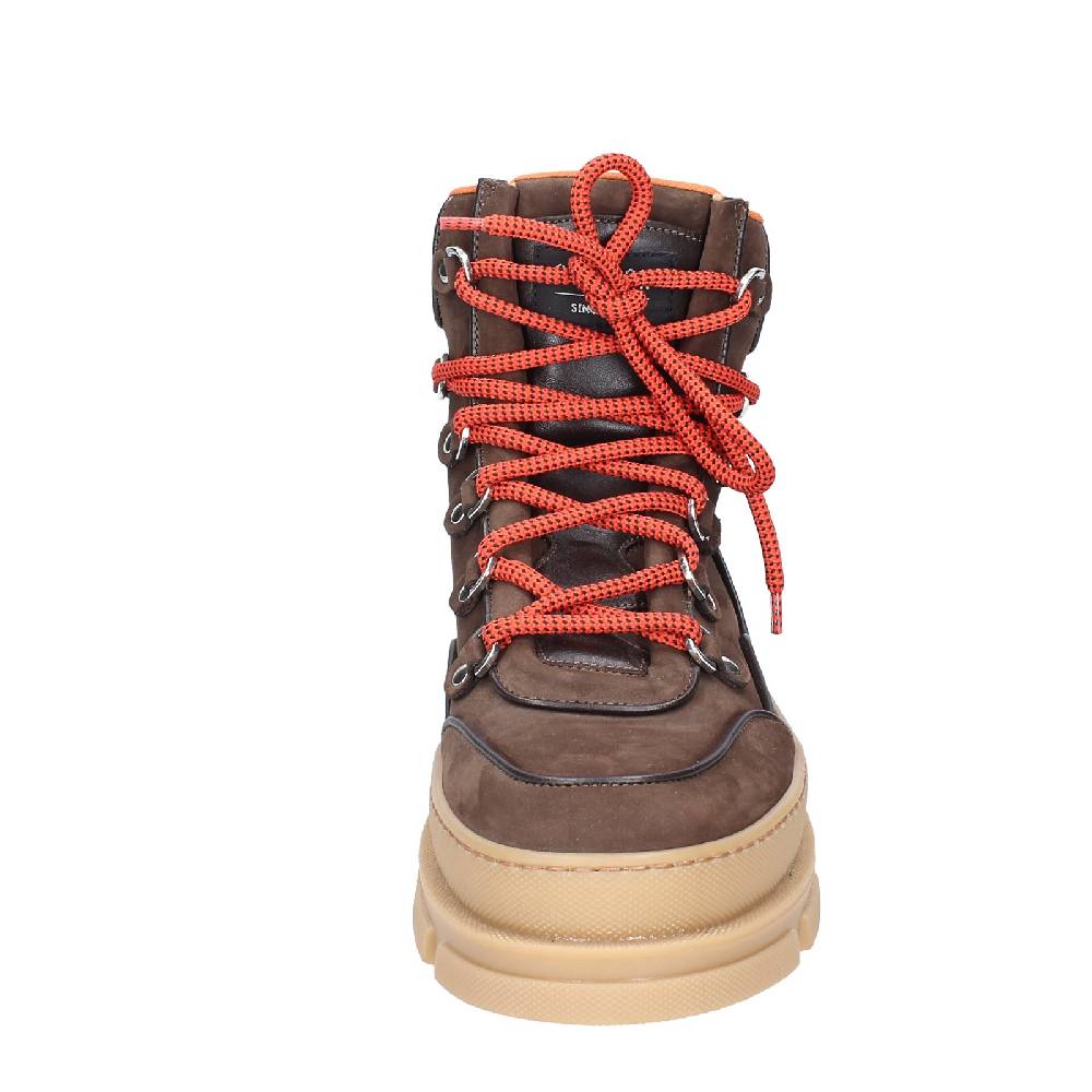 scarpe uomo STOKTON stivaletti marrone pelle nabuk EY849 Nuova