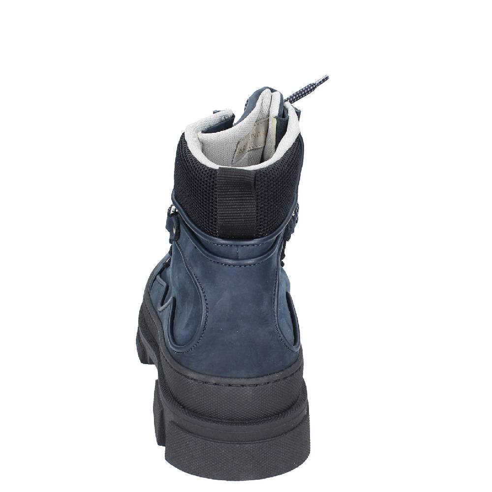 scarpe uomo STOKTON stivaletti blu pelle nabuk EY847 Italia