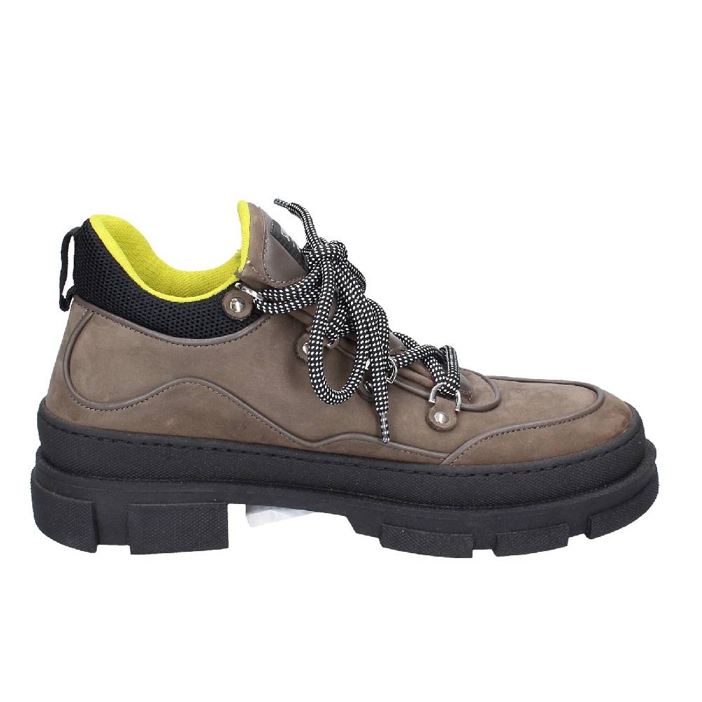 scarpe uomo STOKTON stivaletti beige pelle nabuk nero EX02 Qualità
