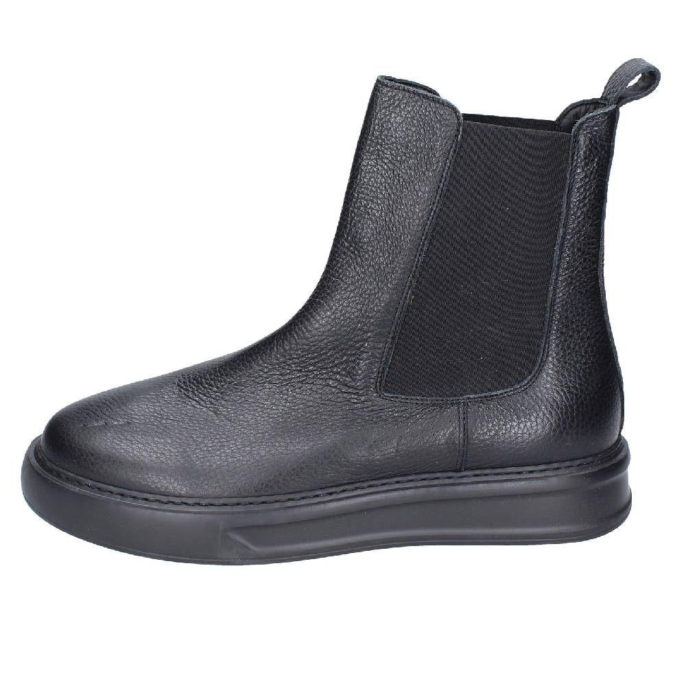 scarpe uomo STOKTON stivaletti nero pelle EX43 Promozione