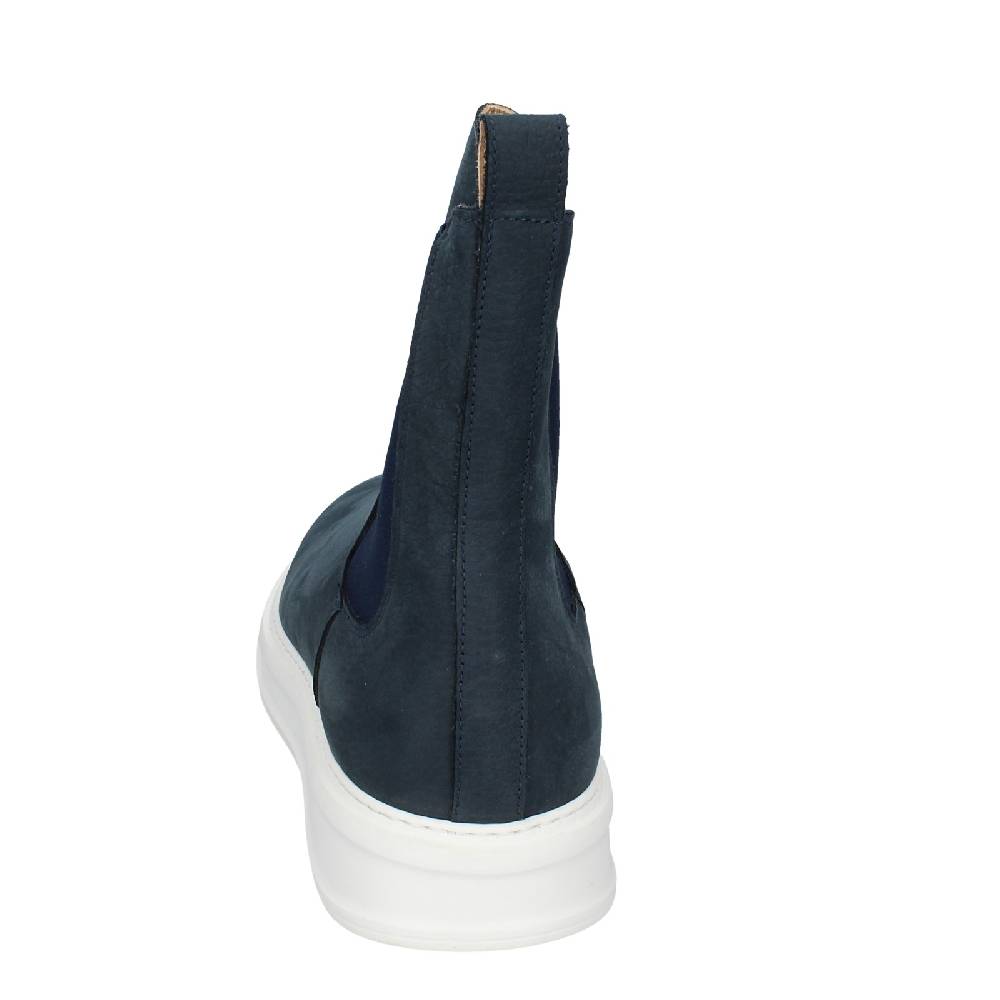 scarpe uomo STOKTON stivaletti blu pelle nabuk EX93 Spedizione Gratuita