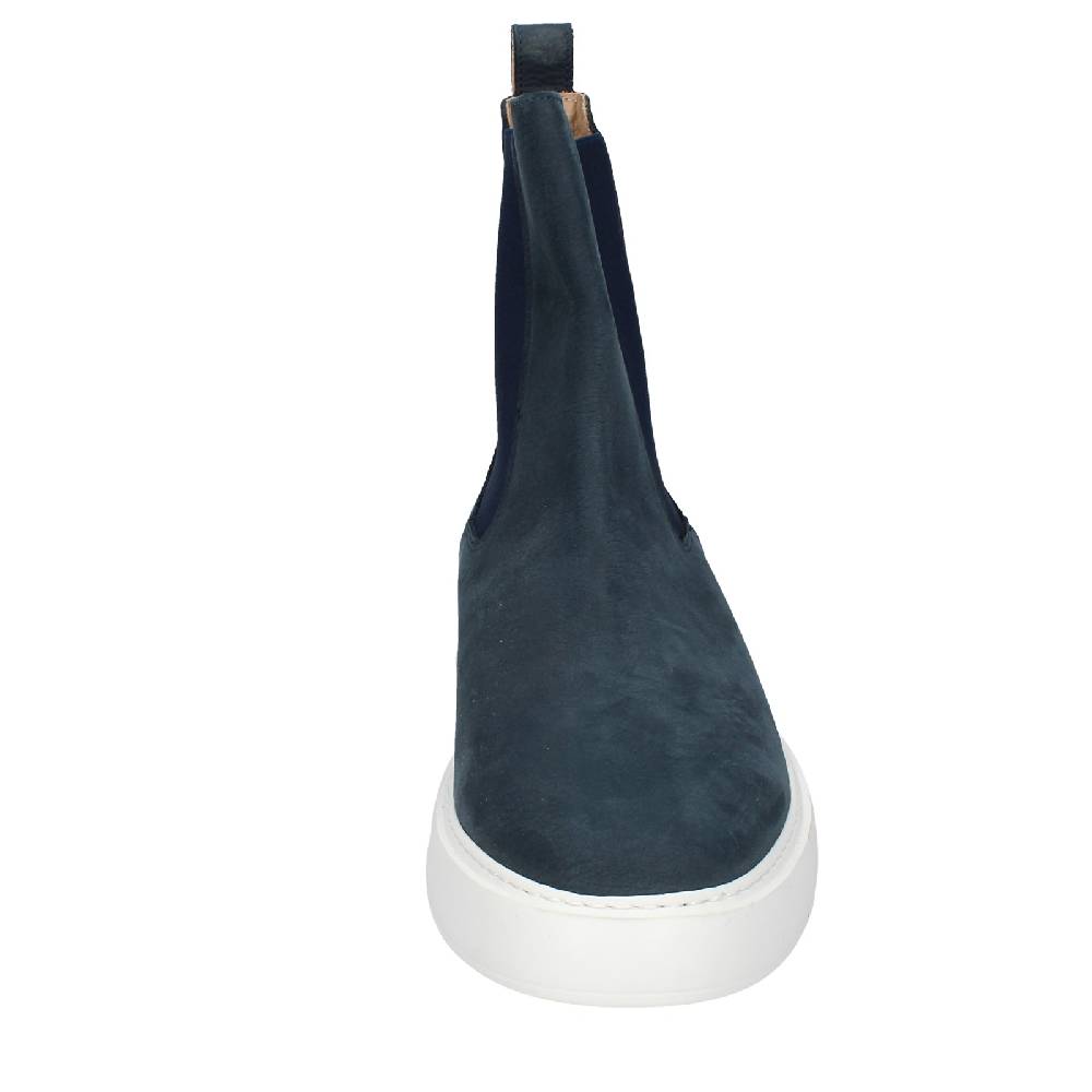 scarpe uomo STOKTON stivaletti blu pelle nabuk EX93 Spedizione Gratuita