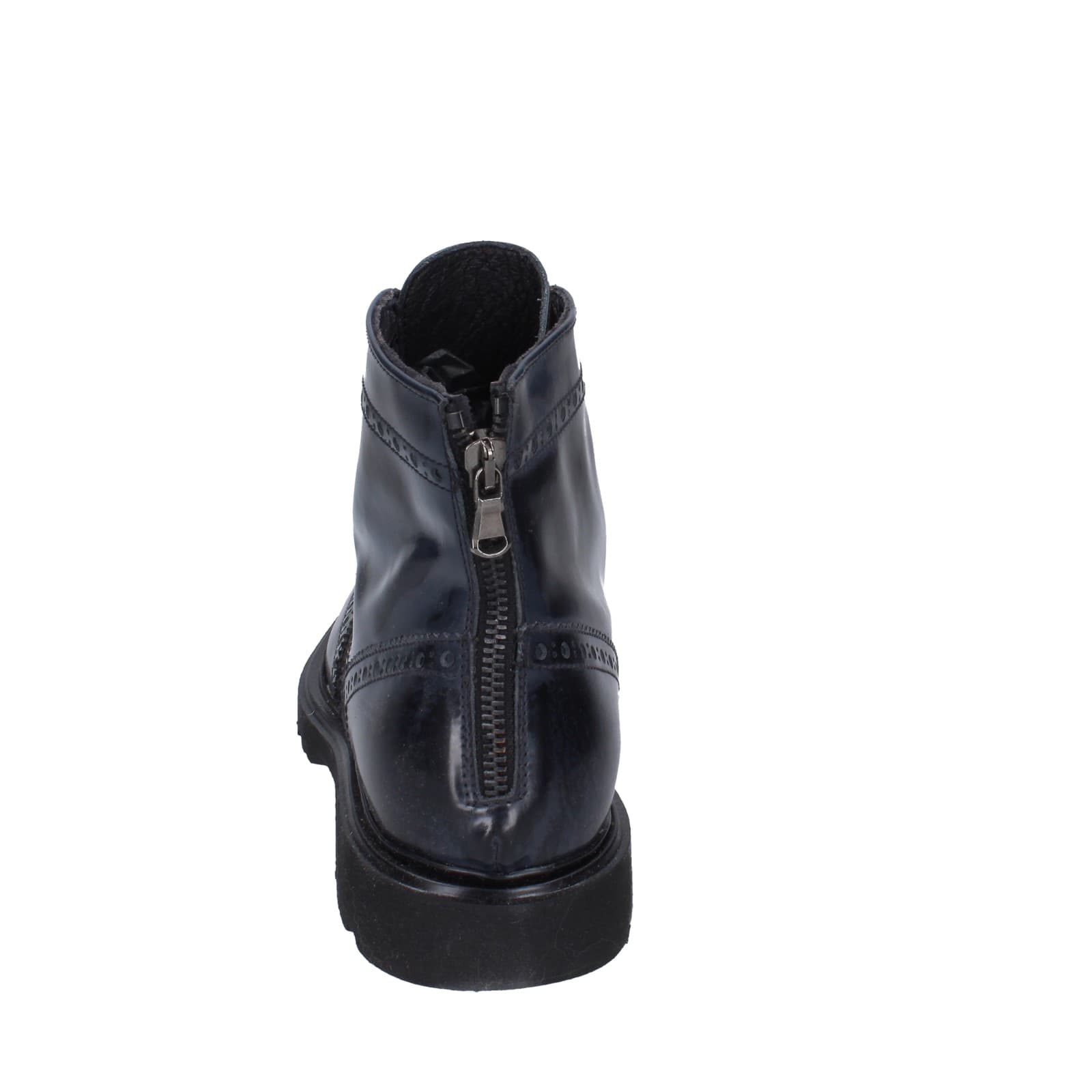 scarpe uomo EVEET stivaletti blu pelle sintetica bordeaux EZ141 Pezzi Unici
