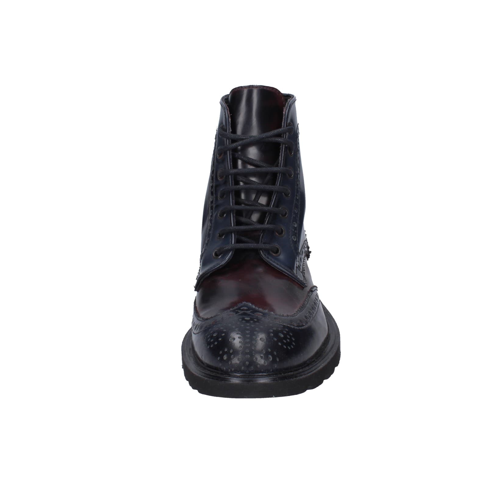 scarpe uomo EVEET stivaletti blu pelle sintetica bordeaux EZ141 Pezzi Unici