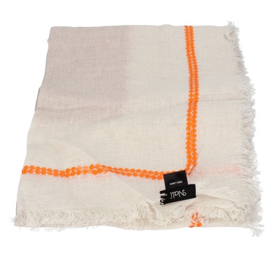 pareo donna NALI' beige lino arancione AF442 Qualità Garantita