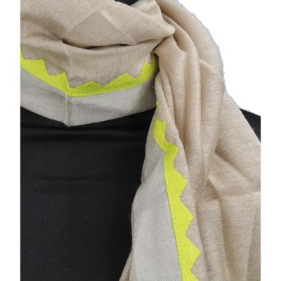 pareo donna NALI' beige seta verde AF445 Consegna Veloce