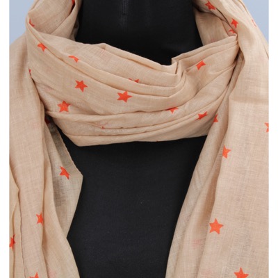 pareo donna NALI' beige cotone arancione AF422 Novità