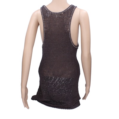 canotta vestito donna INHABIT XS grigio cotone AN675 Vendita Calda