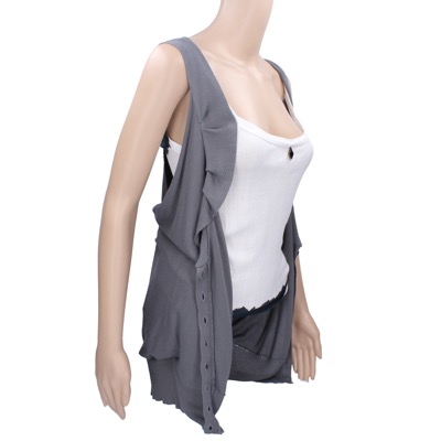 gilet cardigan donna ANNARITA N. tg. S grigio cotone AK195 I Più Venduti
