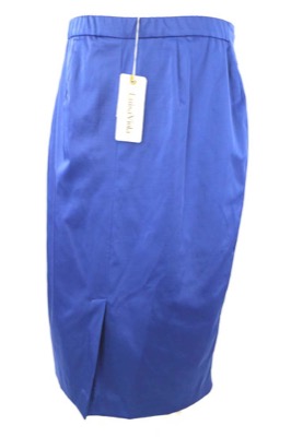 gonna donna LUISA VIOLA 14 blu poliestere AM259 Italia