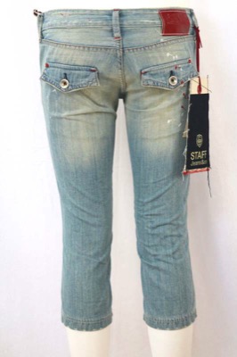 pantaloni donna STAFF JEANS & CO. 27 celeste cotone AR822 Sottocosto