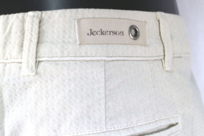 pantaloni donna JECKERSON 30 bianco crema cotone AS276 Novità