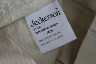 pantaloni donna JECKERSON 30 bianco crema cotone AS276 Novità