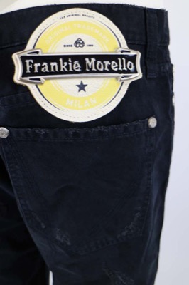pantaloni donna FRANKIE MORELLO 33 nero cotone AM382 Online