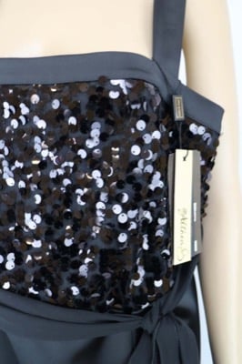 vestito donna ALTHEA 47 nero poliestere AM544 Nuova