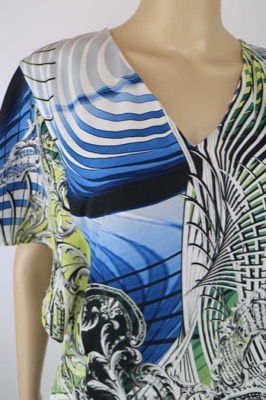 vestito donna BIANCOGHIACCIO 40 multicolore poliestere AM443 Italia