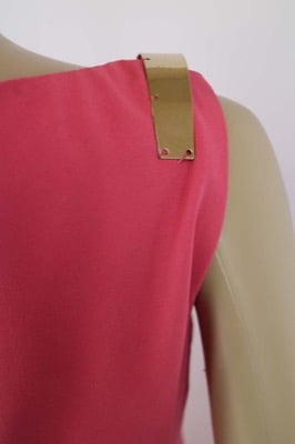 vestito donna BIANCOGHIACCIO 40 rosa poliestere AM281 Nuovo