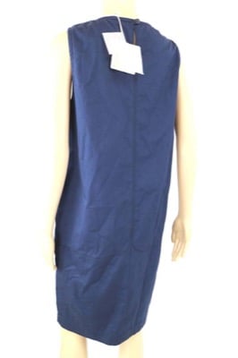vestito donna MARIELLA ROSATI 50 blu cotone AM396 Pezzi Unici