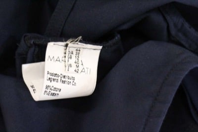 vestito donna MARIELLA ROSATI 50 blu cotone AM396 Pezzi Unici