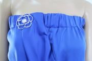 vestito donna BIANCOGHIACCIO blu poliestere AM448 Negozi Online