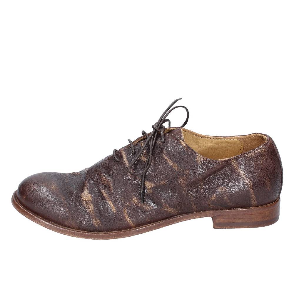 scarpe donna MOMA classiche marrone pelle oro 39406A VINTAGE EX449 Affare Del Giorno