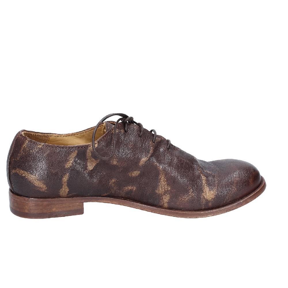 scarpe donna MOMA classiche marrone pelle oro 39406A VINTAGE EX449 Affare Del Giorno