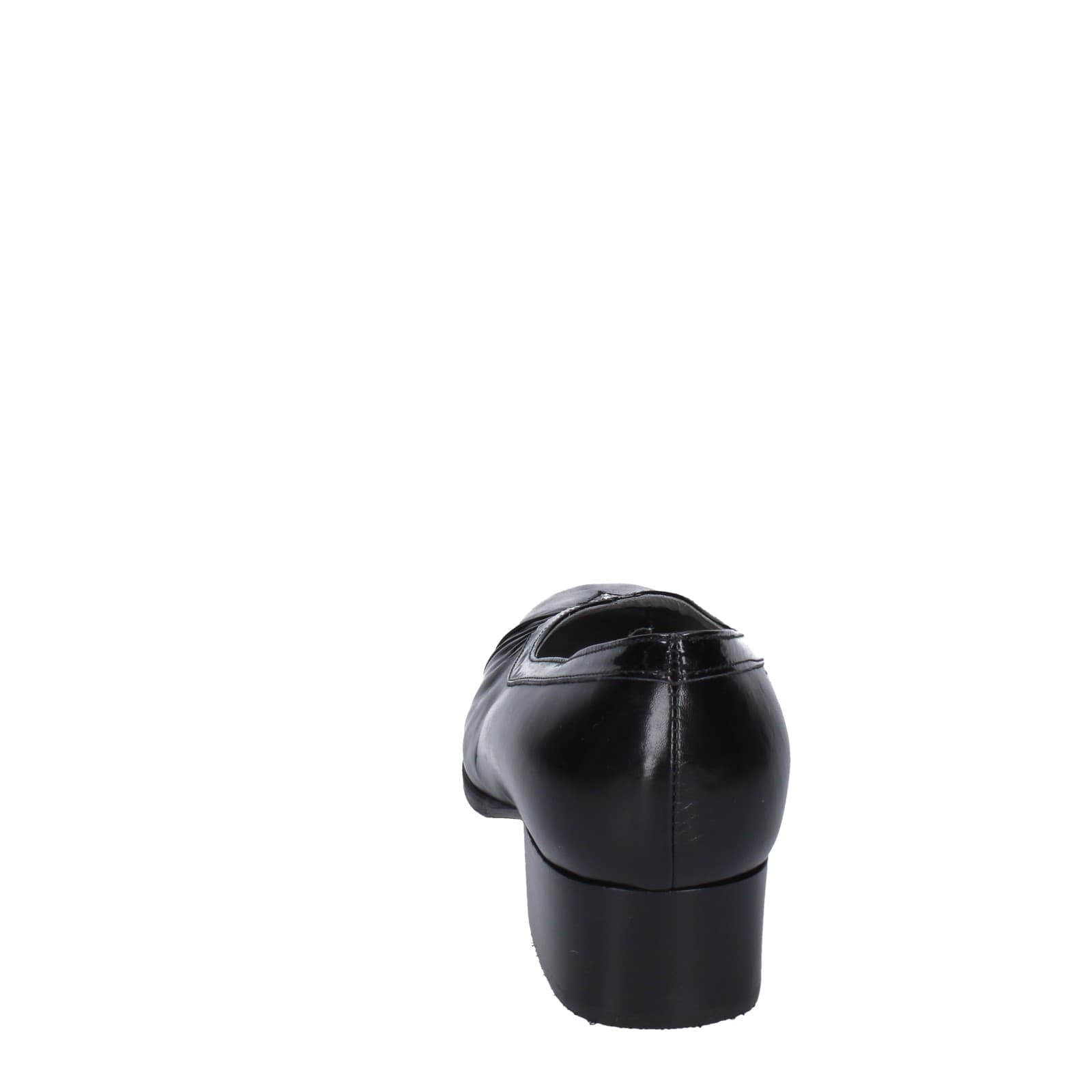 scarpe donna CONFORT decollete nero pelle vernice EZ367 Nuova