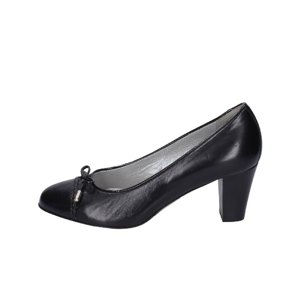 scarpe donna CONFORT decollete nero pelle EZ412 Qualità