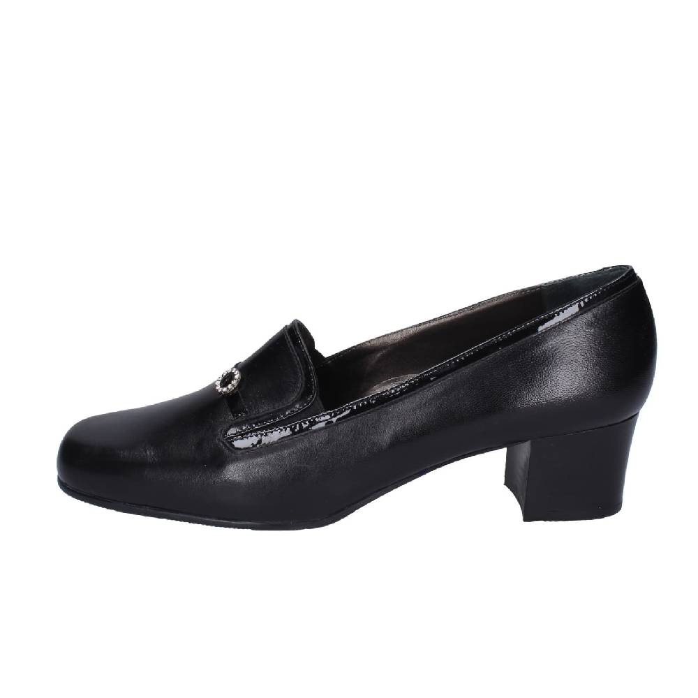scarpe donna CONFORT decollete nero pelle vernice EZ413 Vendita