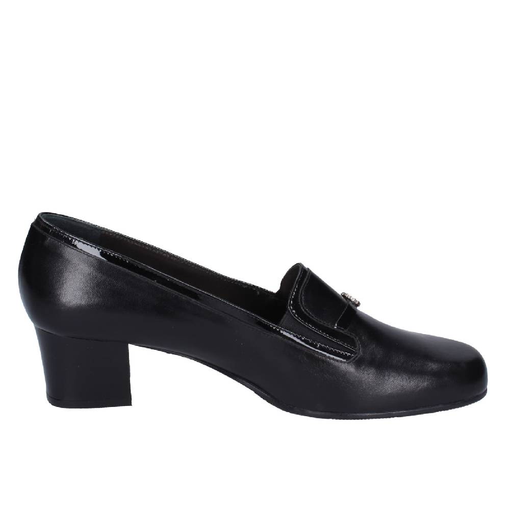 scarpe donna CONFORT decollete nero pelle vernice EZ413 Vendita