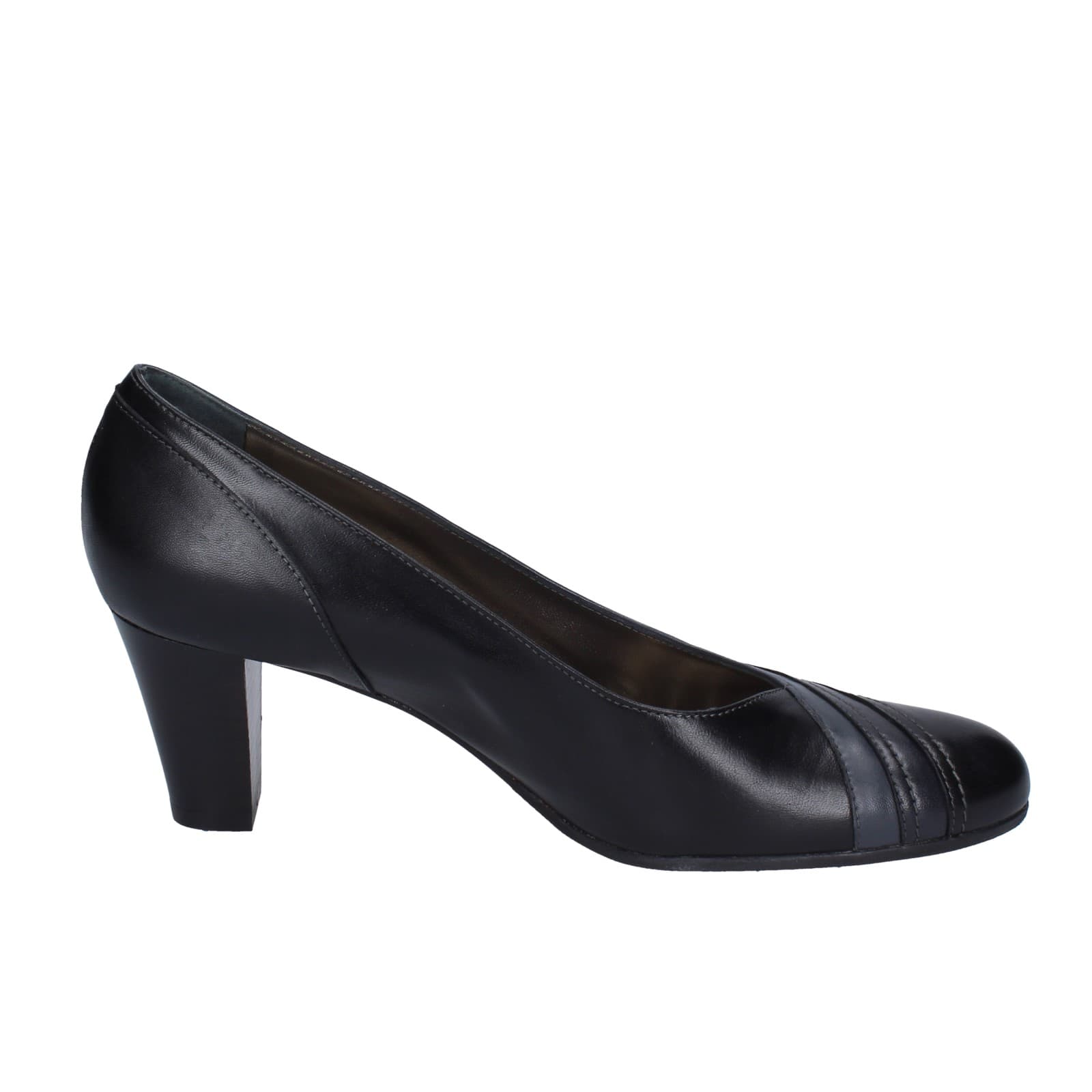 scarpe donna CONFORT decollete grigio pelle nero EZ395 Promozione