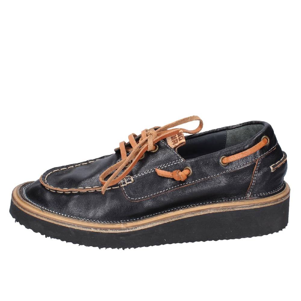scarpe donna MOMA mocassini nero pelle EY598 Affare Del Giorno