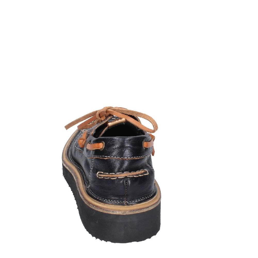 scarpe donna MOMA mocassini nero pelle EY598 Affare Del Giorno