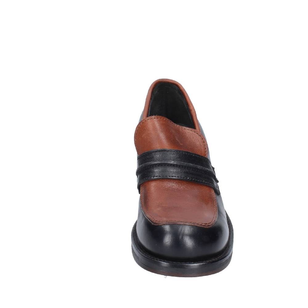scarpe donna MOMA mocassini marrone pelle nero 72304E EY559 Convenienza