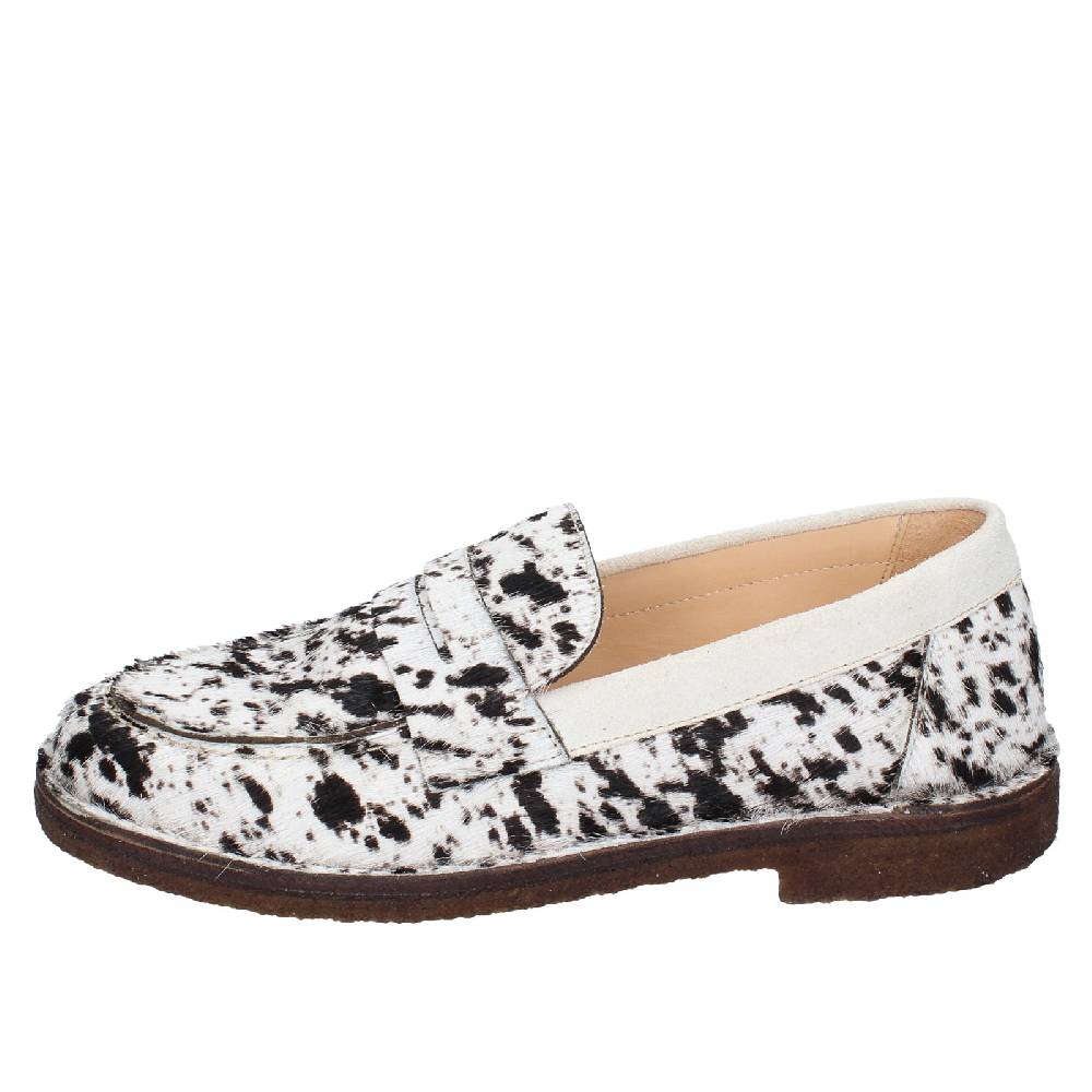 scarpe donna ASTORFLEX mocassini bianco cavallino nero camoscio EY780 Economico